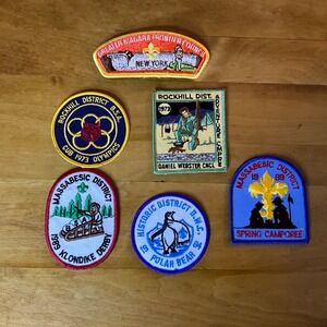 Vintage BSA Boy Scout Patches Lot 6 Greater Niagara Frontier Rockhill Massabesic